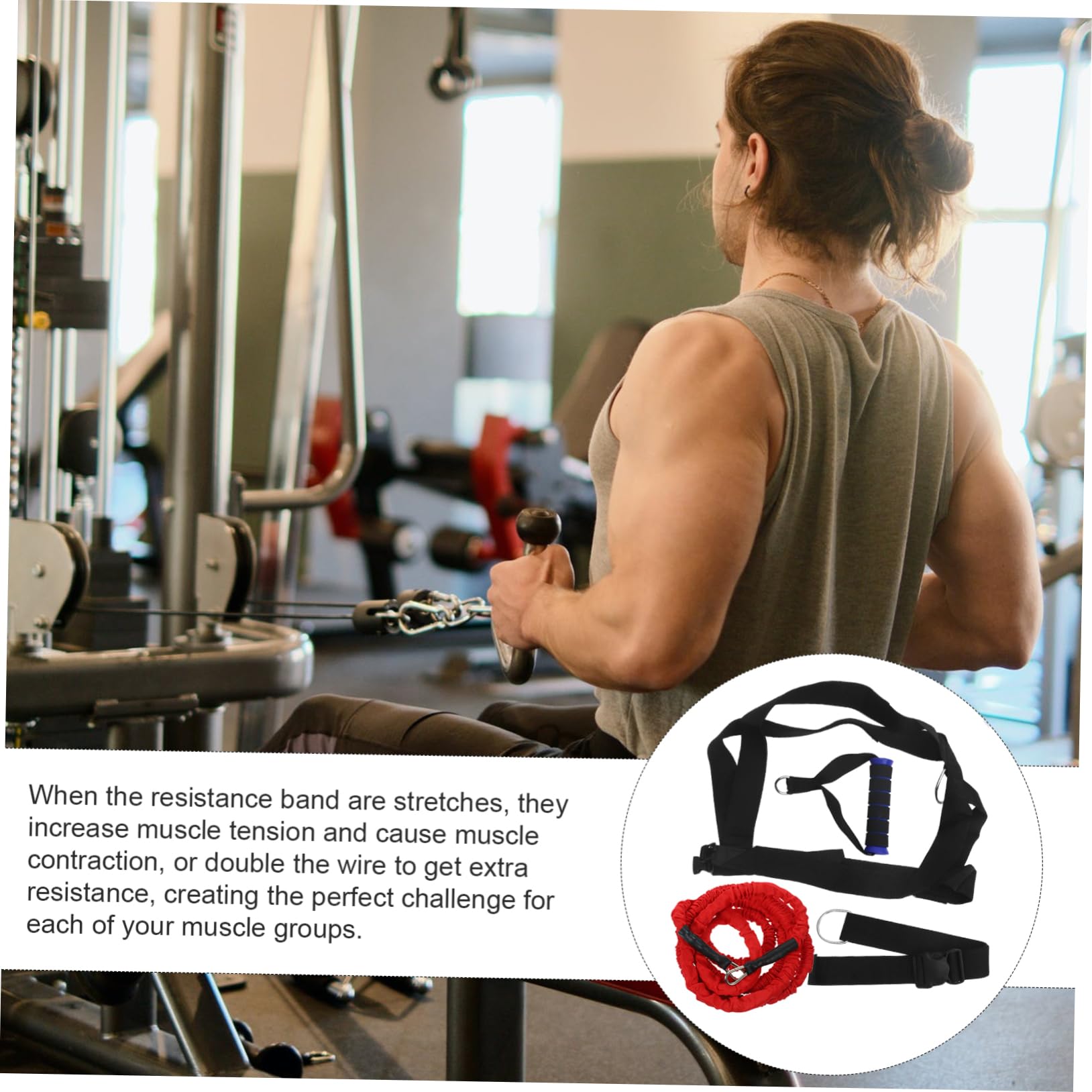 SUPVOX Bandas De Resistencia Dobles para Entrenamiento De Agilidad y Fuerza, Cuerda Elástica De Látex Natural De 3 Metros, para Sprint y Saltos, Adecuado para Uso Gimnasios y Exteriores