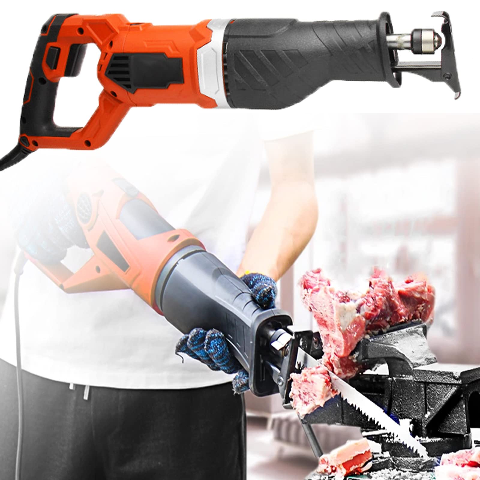 Segaossa elettrica,Segaossa elettrica Segaossa Professionale da Macellaio, Segatrice per Carne per Uso Commerciale e Domestico, Segaossa elettrica con Lame per Sega, La Scelta migl