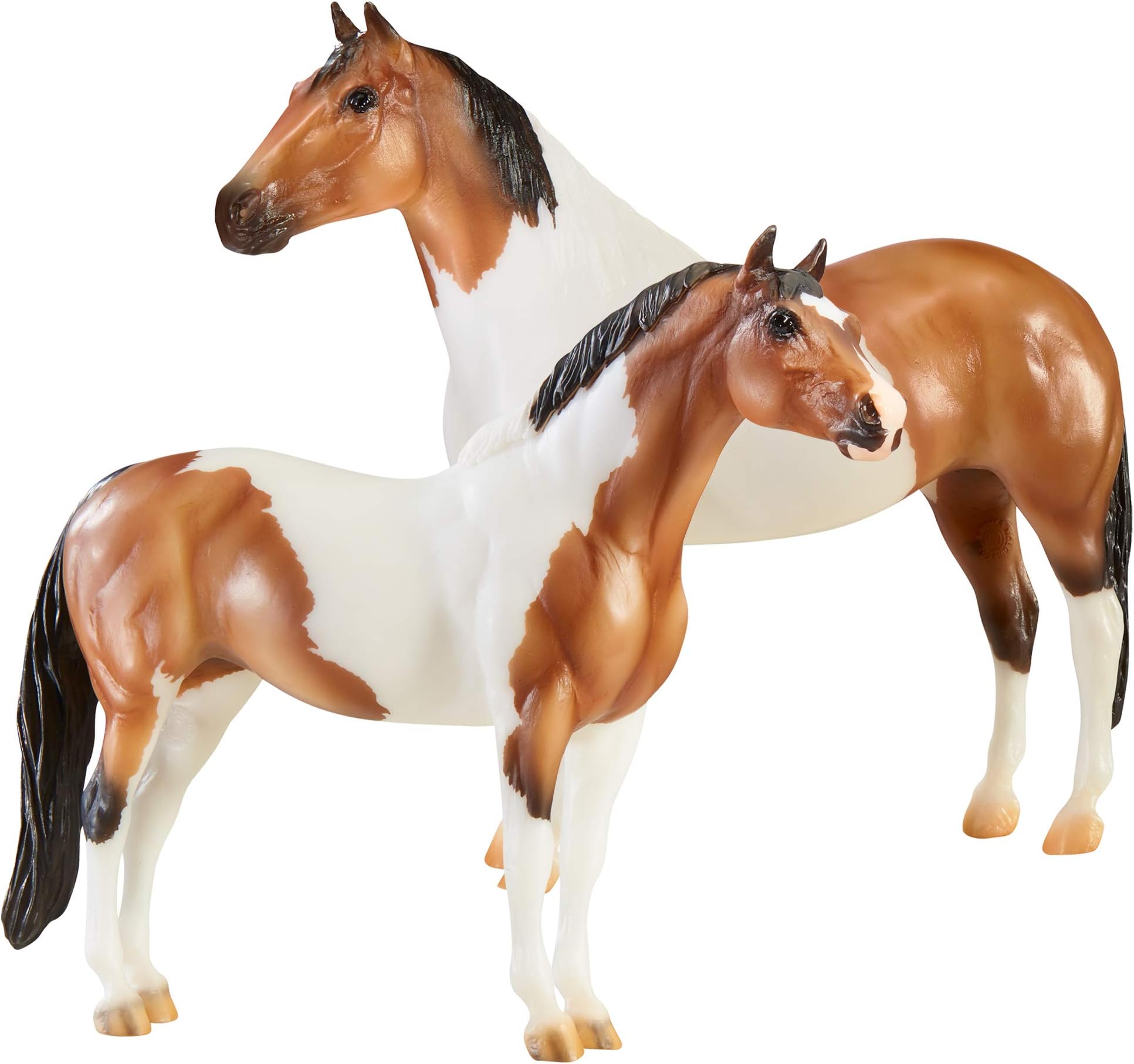 Breyer Traditional Series The Gangsters Tony Da Pony and Bugsy Maloney | 2 Horse Set | Horse Toy Models | 8.75" x 7.5" | 1:9 Scale | Model #1822, Brown