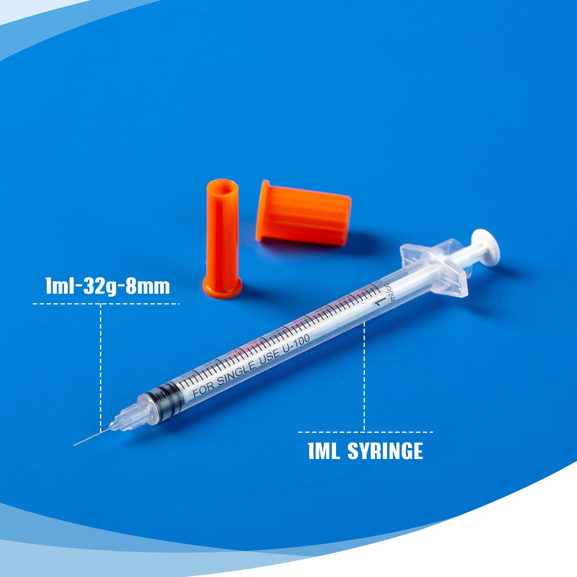 1ml/cc 32G 5/16 Inch Syringes, Lab Dispensing Syringe, Individual Wrapped, Box of 100 — Amazon image 2