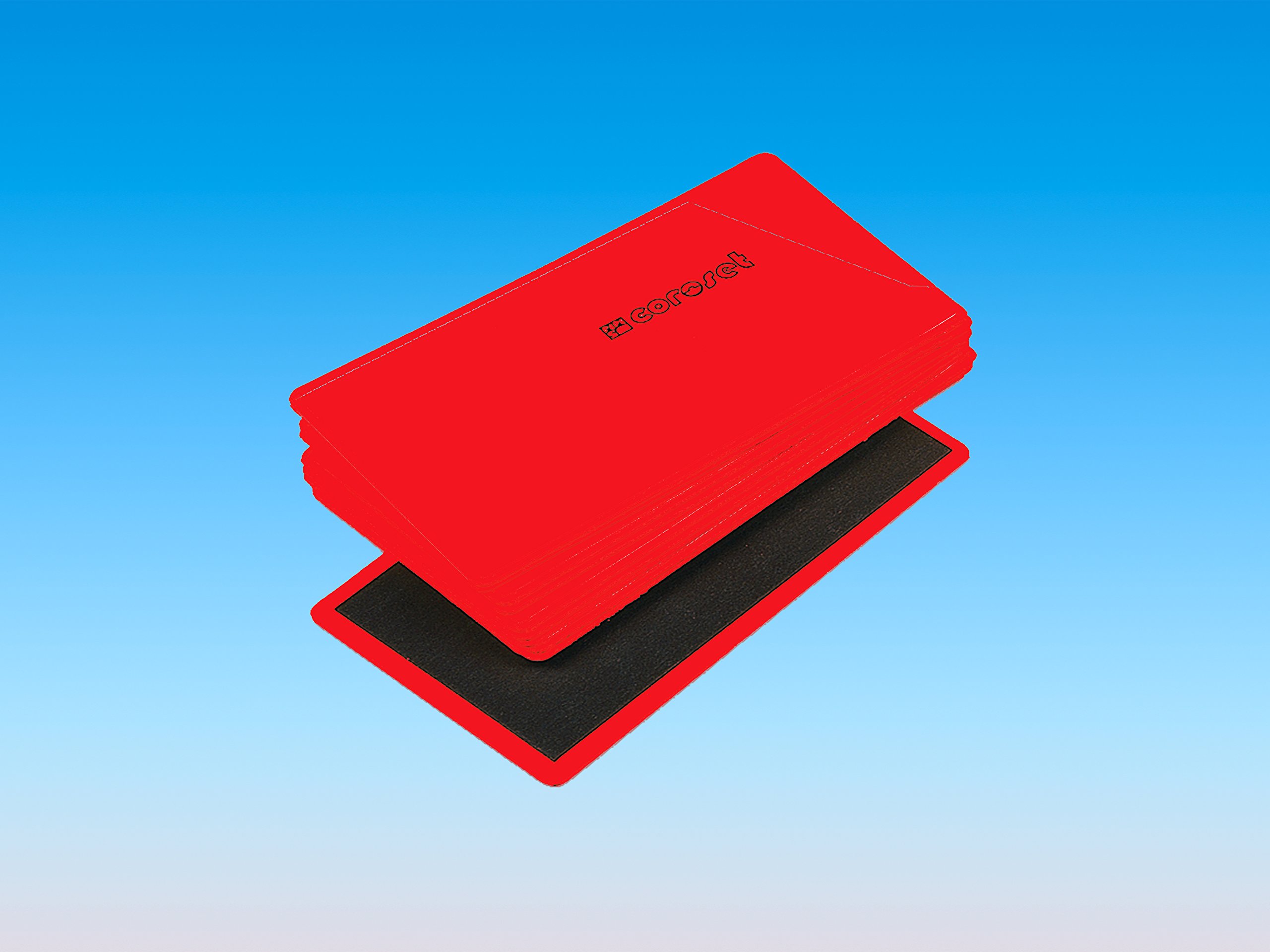 Magnetische Etikettenhalter/Etikettenträger/Etikettenhüllen/Einstecktaschen für Papieretiketten, rot (100 St., 97 x 30 mm)