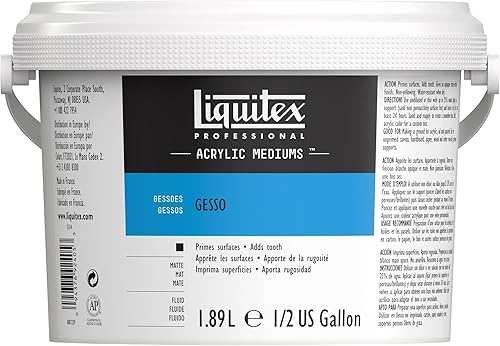 Miniatura 21 de Liquitex Basics Tubo mediano de Gesso para aplicación en superficies, 8.5 onzas, Blanco, 16 onzas Blanco,Transparente,Negro,Gris,Súper pesado