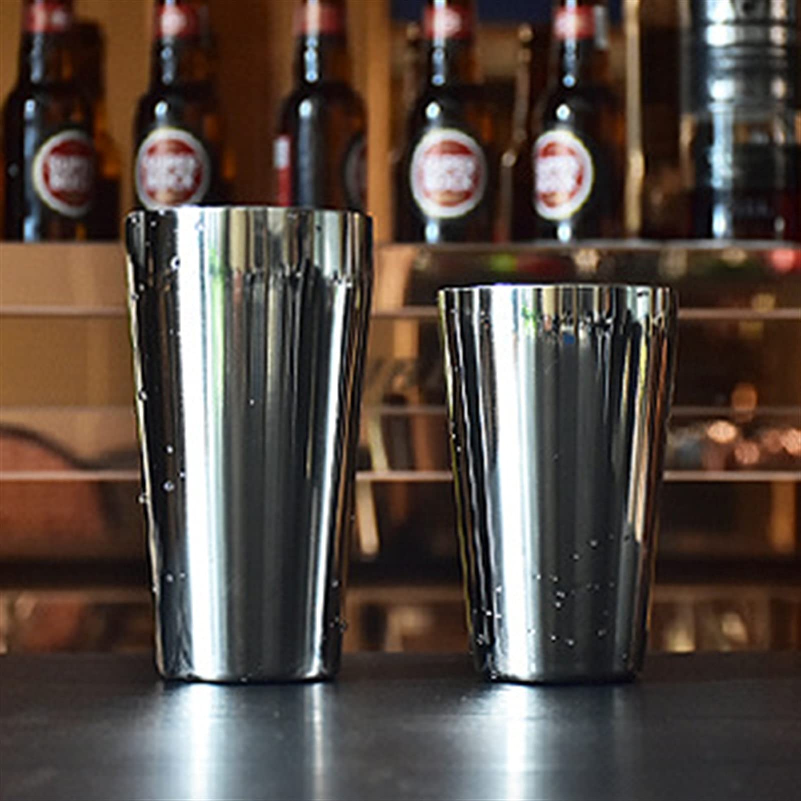 Shaker Cocktail Cocktail Shaker en Acier Inoxydable Boston Shaker Bar Mélange Outil Parfait for mélange Margarita, Manhattan et Autres Boissons à la Maison. Set à Cocktail