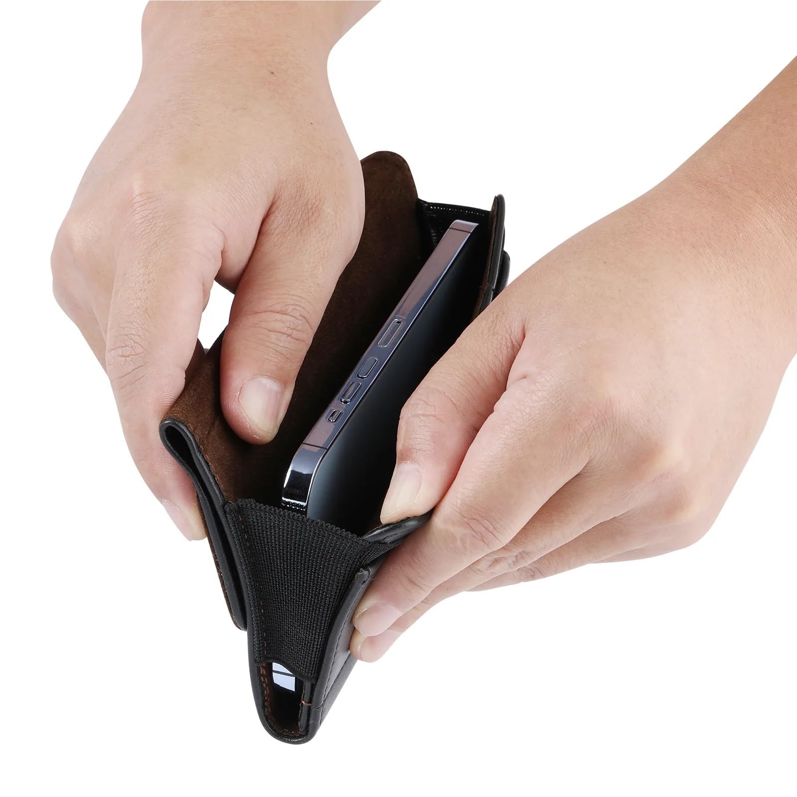 Universal Leather Phone Holster Belt Case Mobile Bag For per Escursionismo, Campeggio(3XL)