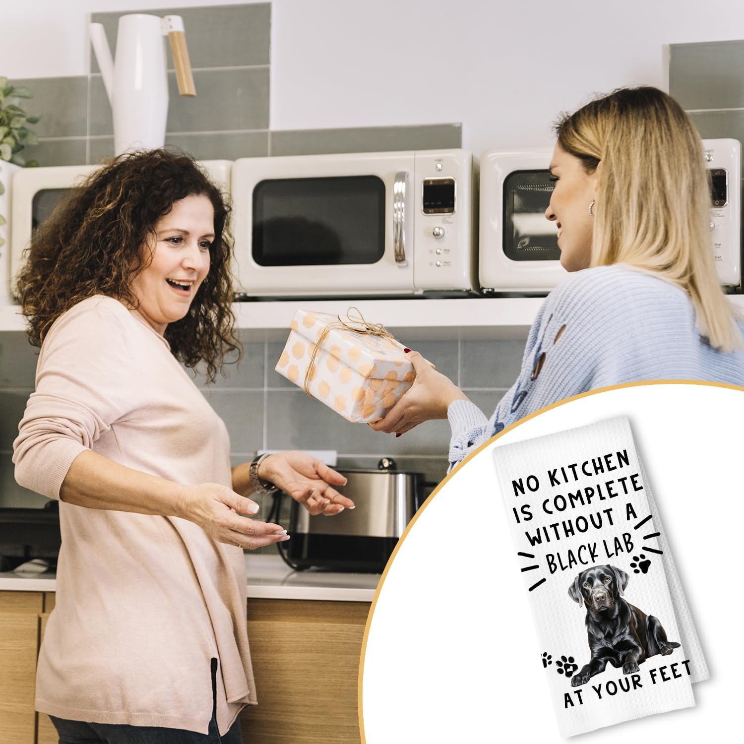 Black Lab Funny Dog Kitchen Towels - A Kitchen is Not Complete Without A Lab Dish Towel Weave Dish Towels for Bathroom,Dog Lovers Gift,16×24 Inch - Image 5