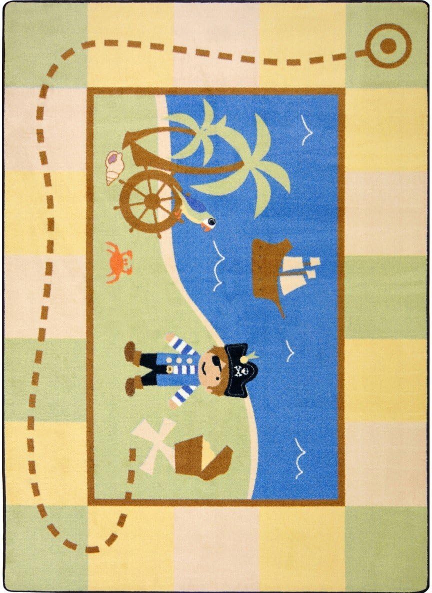 Joy Carpets Lil' Pirate Rug, Multi, 7'8" x 10'9"