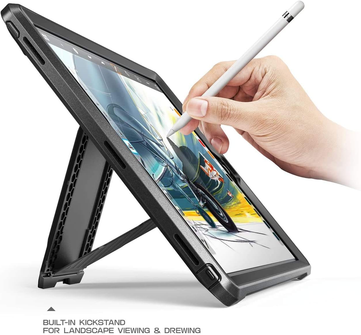 SUPCASE iPad Pro 12.9 Case 2017, [Heavy Duty] Unicorn Beetle Pro Series Rugged Protective Case Without Screen Protector for Apple iPad Pro 12.9 Inch 2017, Not Fit 2018 Version(Black) - Image 4