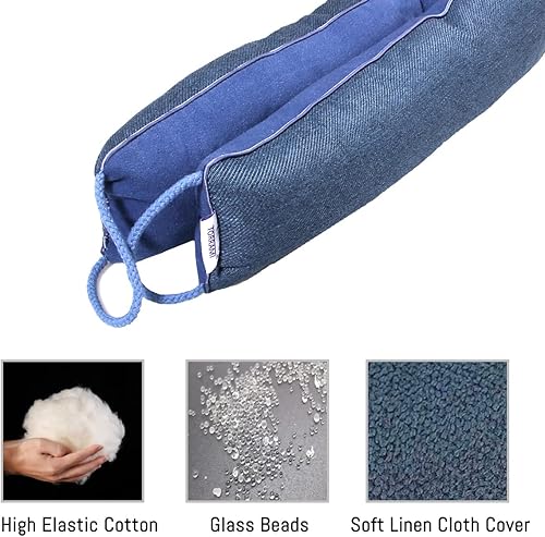 Miniatura 10 de TORRAMI Tope de aire para puerta de 38 pulgadas, aislamiento inferior, 2.2 libras, sello de protección para puertas y ventanas, color gris claro