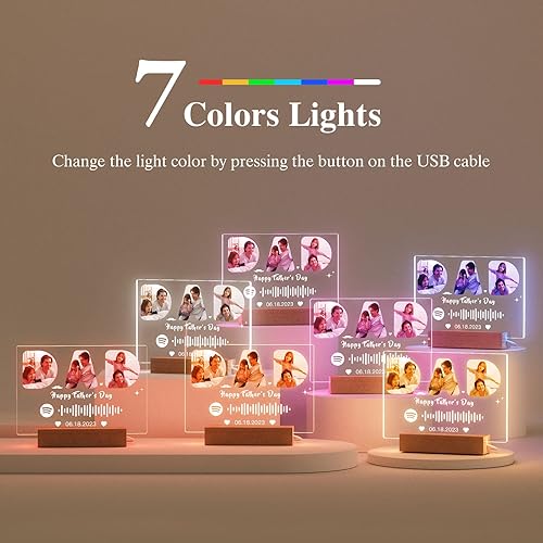 Miniatura 4 de witfox Placa personalizada de Spotify, ideas personalizadas para el día del padre, regalos de esposa e hijo, regalos personalizados para el día del