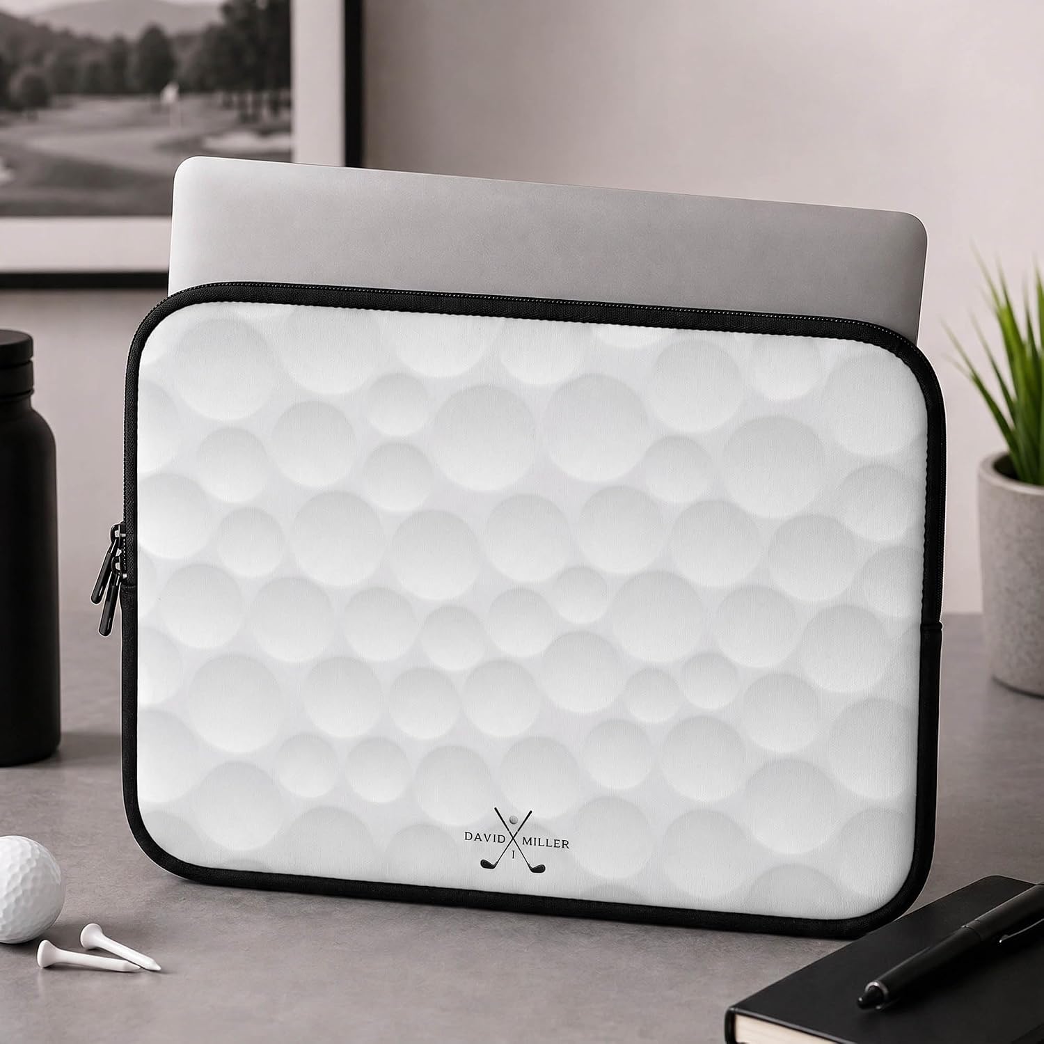 Personalized Golf Custom Name Laptop Sleeve Golf Gift