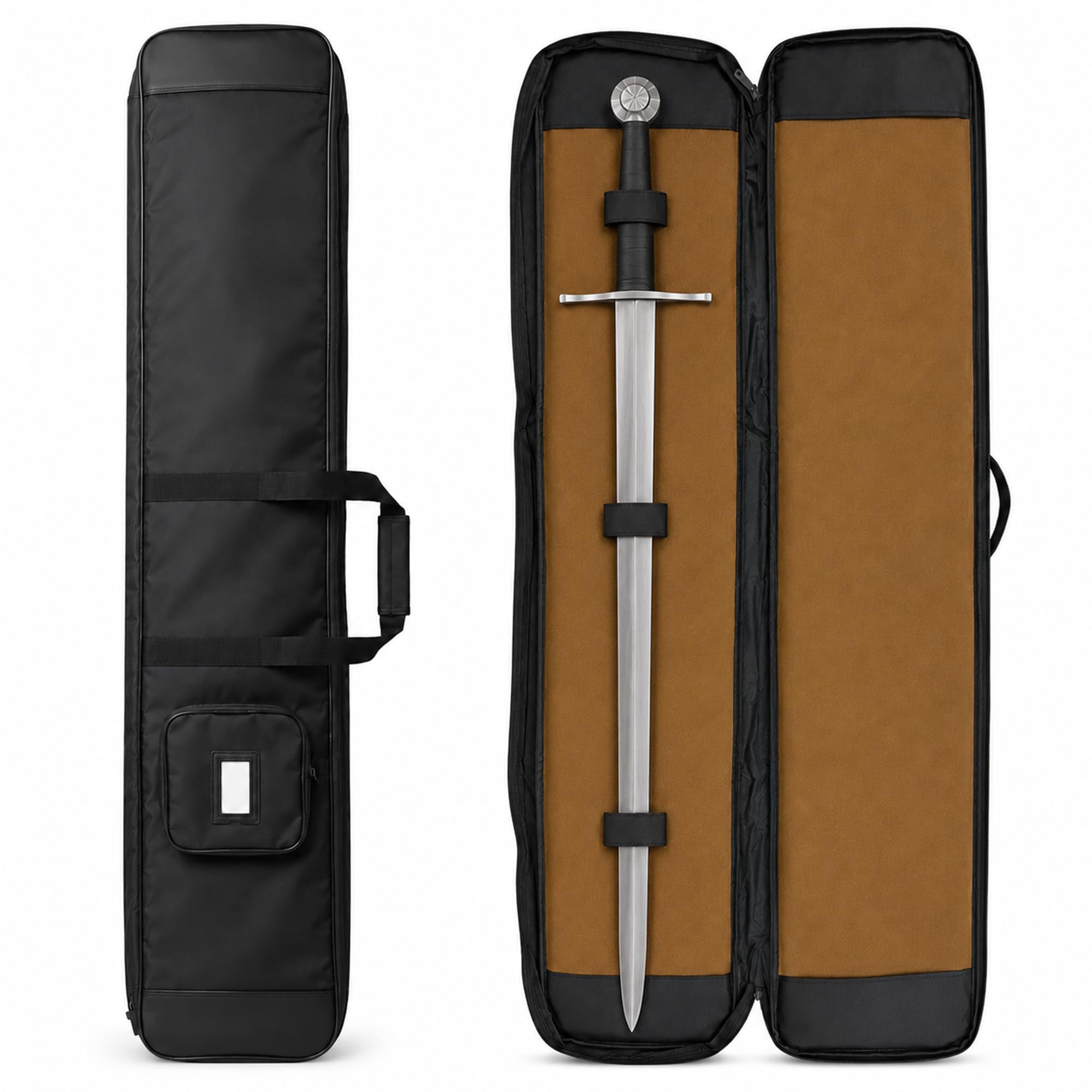 Hema Schwerttasche, Fechten, langes Schwert, zwei, Tasche, tragbarer Griff, Doppelschwert-Tasche, Hema Langschwert-Aufbewahrungstasche