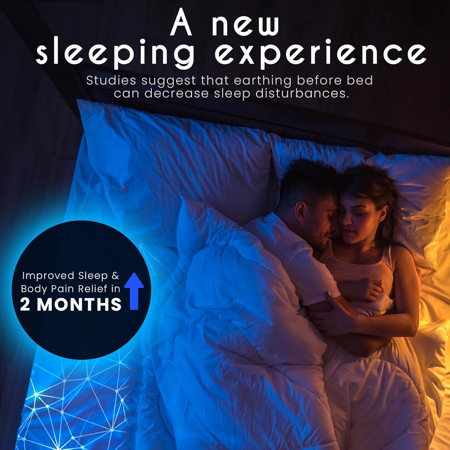 Adamson Grounding Fitted Sheet King Size, Earthing Sheets - Pure Silver Fiber & Organic Cotton + Grounding Cord + Tester Pen Included - 5-Year Assurance (White, King - 76"x80"x15)