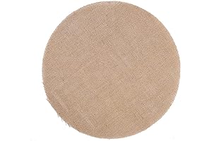 12Pcs Rustic Burlap Linen Doilies Mat Round Placemats Cup Mat Coaster Table...