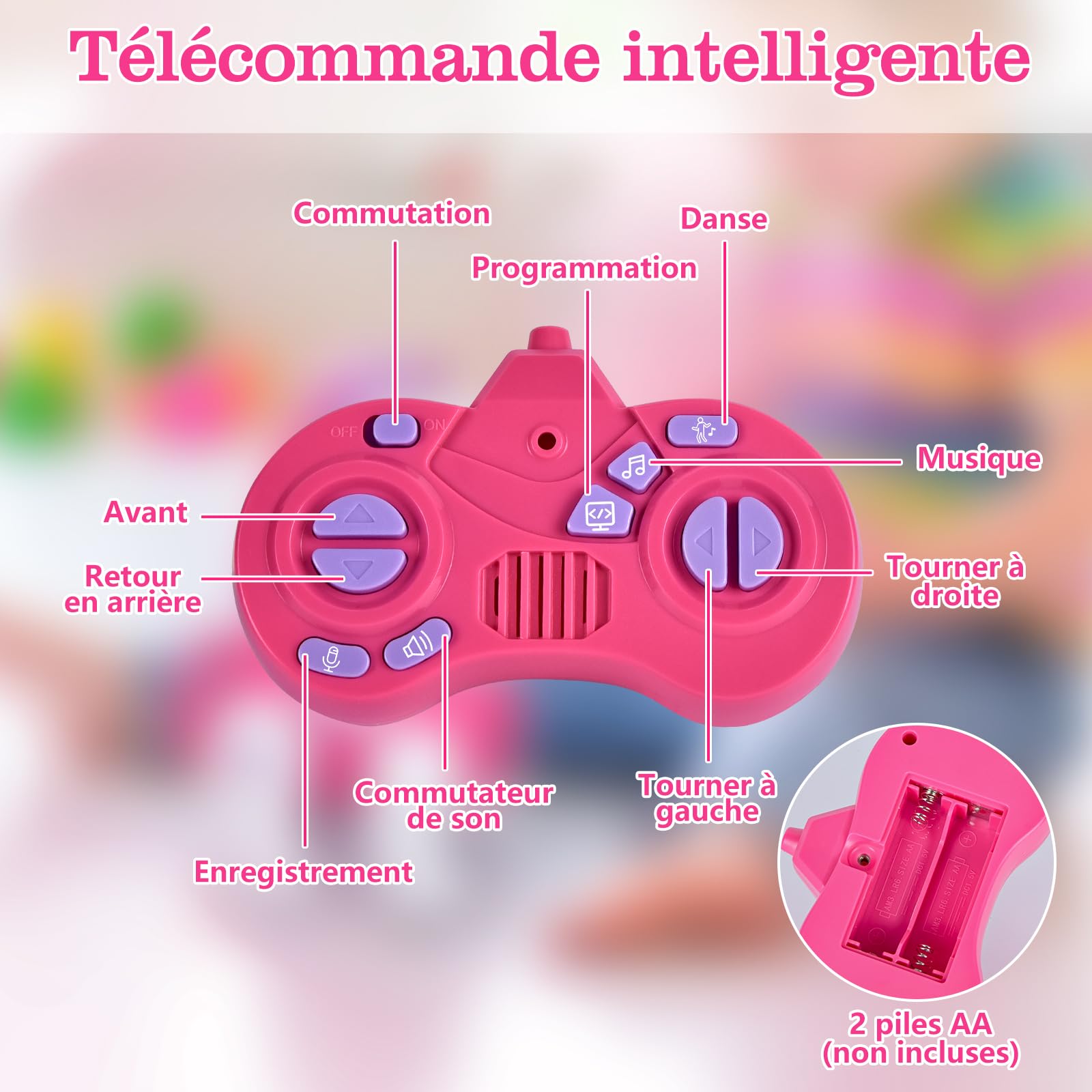 Joellfuner Licorne Jouet, Robot Telecommandé Enfant, Interactif Robot Fonction d'Enregistrement Programmable, Musique, Danse et Touchant, Licorne Jouets pour Filles 3+ Cadeaux