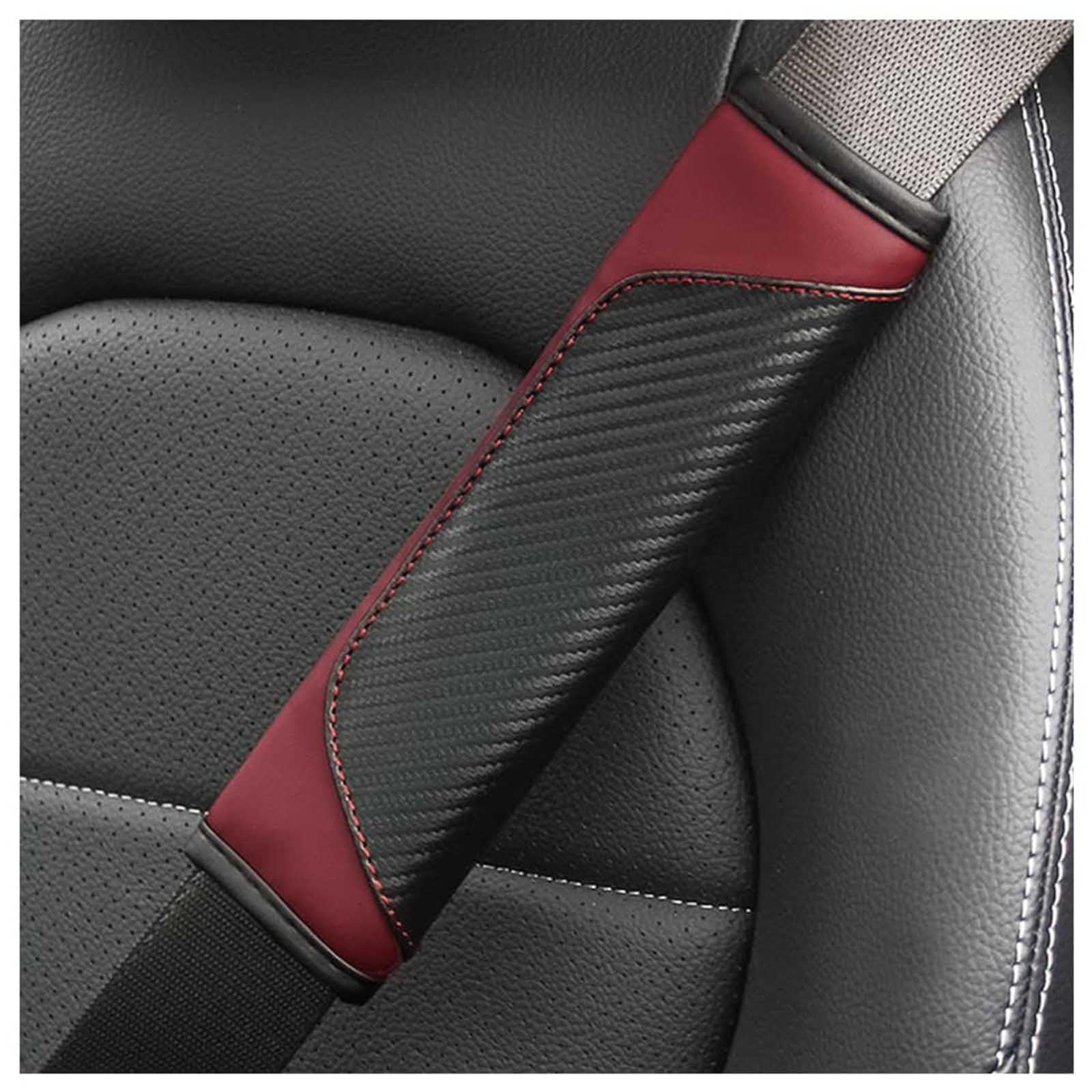 Cuscinetti per Cintura di Sicurezza Compatibili con BYD E6 2pcs | Cuscinetti per Cintura di Sicurezza Pelle Morbida Protettore Spalla Traspirante Antiscivolo