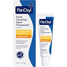 PanOxyl Acne Clearing Spot Treatment, Target Acne Pimples with Maximum Strength 10% Benzoyl Peroxide, Sooth Skin with Allantoin and Bisabolol, Lock in Moisture with Sodium Hyaluronate, 1 oz