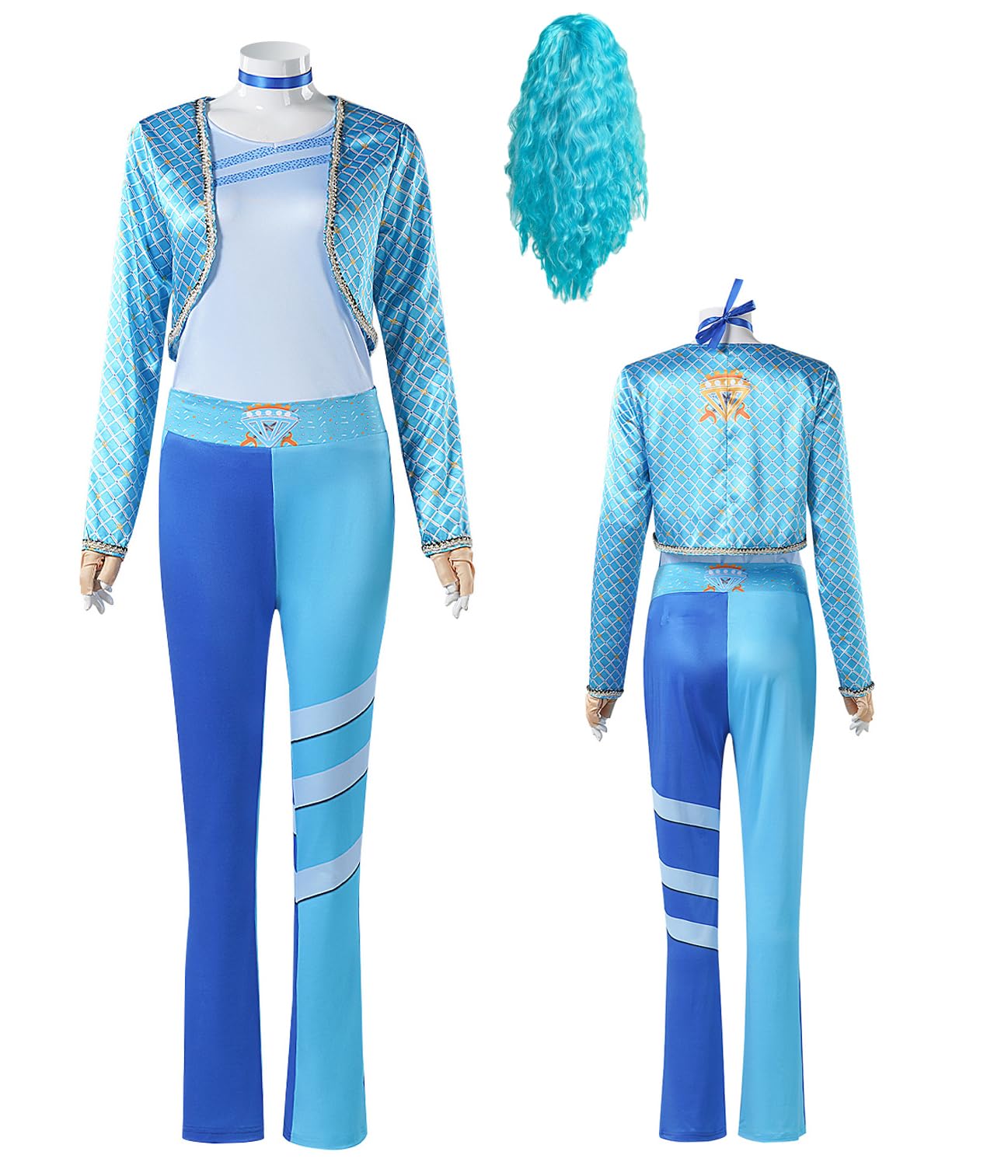 Damen Rise of Red Cosplay Kostüm Uma Blau Uniform Jacke Anzug Prinzessin Halloween Outfit Mantel