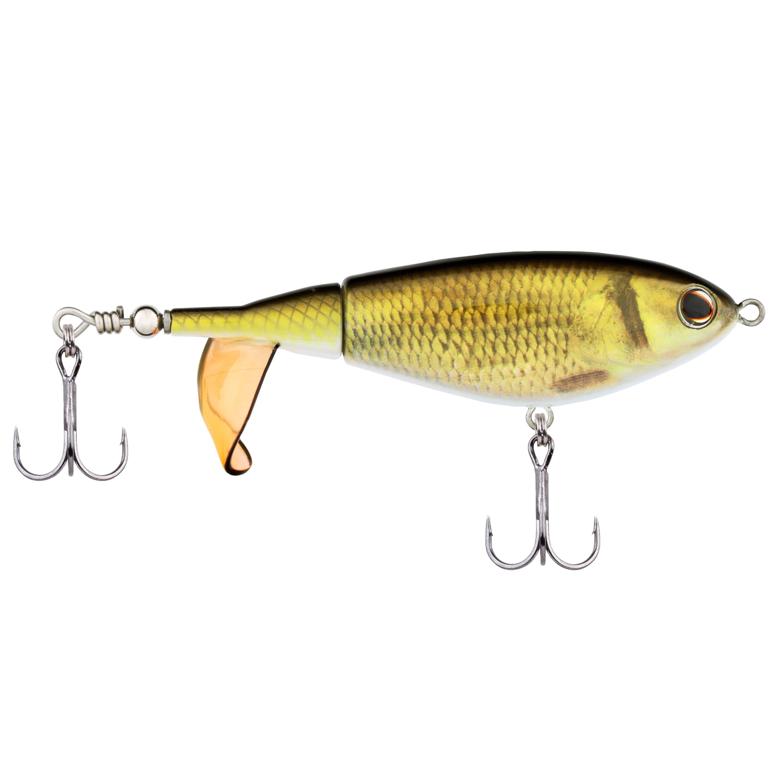 Berkley Choppo Topwater Fishing Lure | Easy-to-Use Prop Bait for Bass & Predatory Fish | Creates Maximum Surface Disturbance & Noise | Durable Cupped Tail | Fusion19™ Hooks | 9 cm | 14 g | Gold