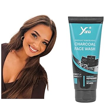 YANA INSTANT WHITENING CHARCOAL FACE WASH / CHARCOAL FACE WASH FOR BOYS OILY SKIN AND PORES
