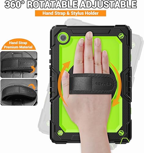 Miniatura 3 de SEYMAC Funda para Samsung Galaxy Tab A8 de 10.5 pulgadas (SM-X200X205X207), funda protectora resistente de cuerpo completo a prueba de golpes con