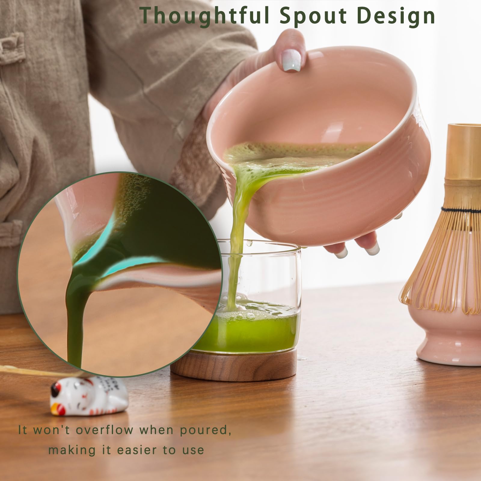 1 stuk Matcha Garde Stand Keramische Houder voor Bamboe Matcha Chasen Decoratieve Servies Organizer Pot voor Thee Set Accessoires (zwart