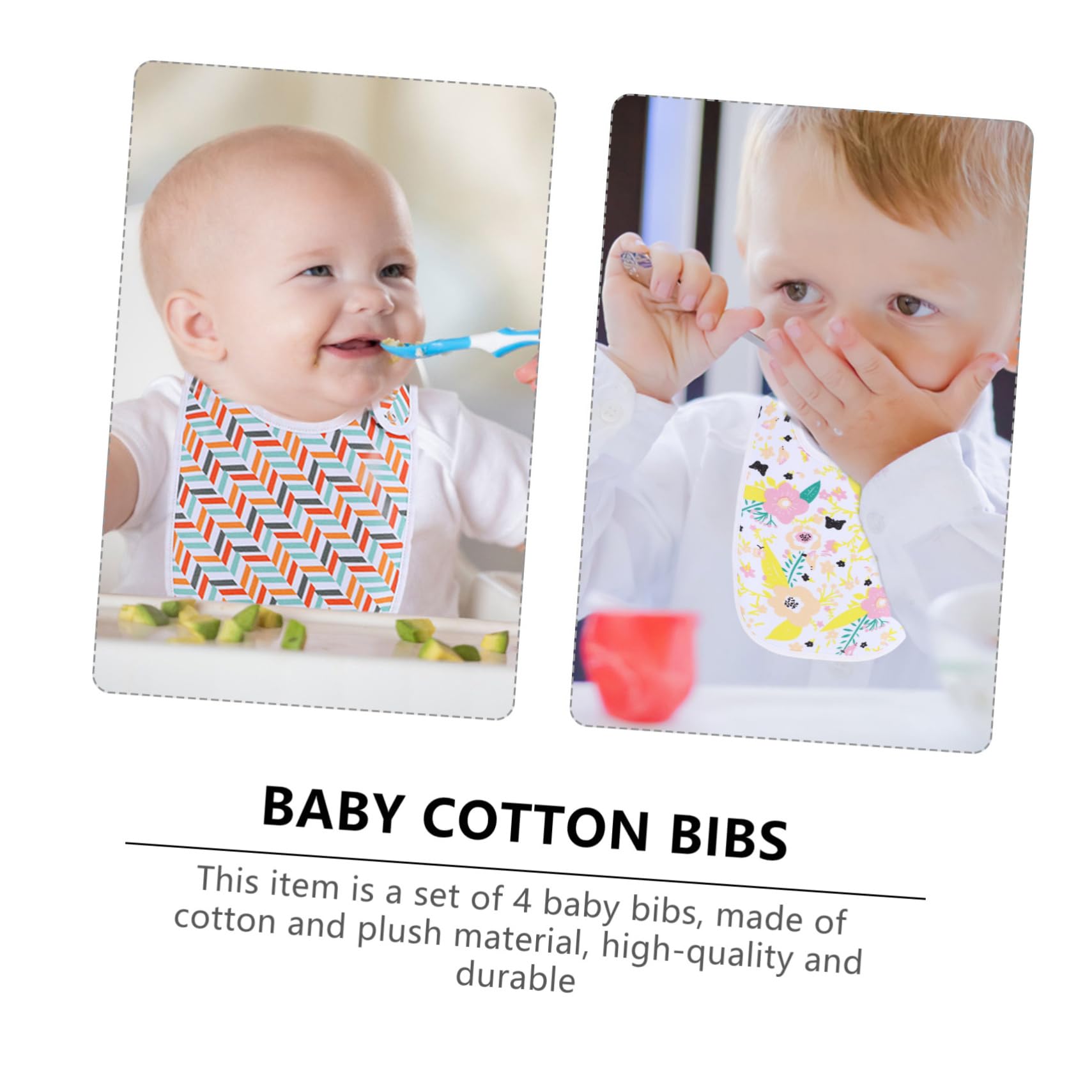 ifundom 8piezas Baberos Infantiles De Algodón De Toallas Absorbentes Para Bebés Ajustables y Suaves Para Recién Nacidos y Niño Niña Pequeños