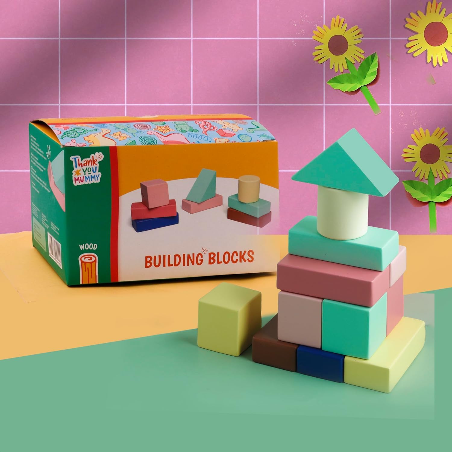 Thank You Mummy Wooden Building Blocks | Stacking Wooden Toys | Skill Development Toys |3+ Years (B0D2D6311T) Amazon Price History, Amazon Price Tracker