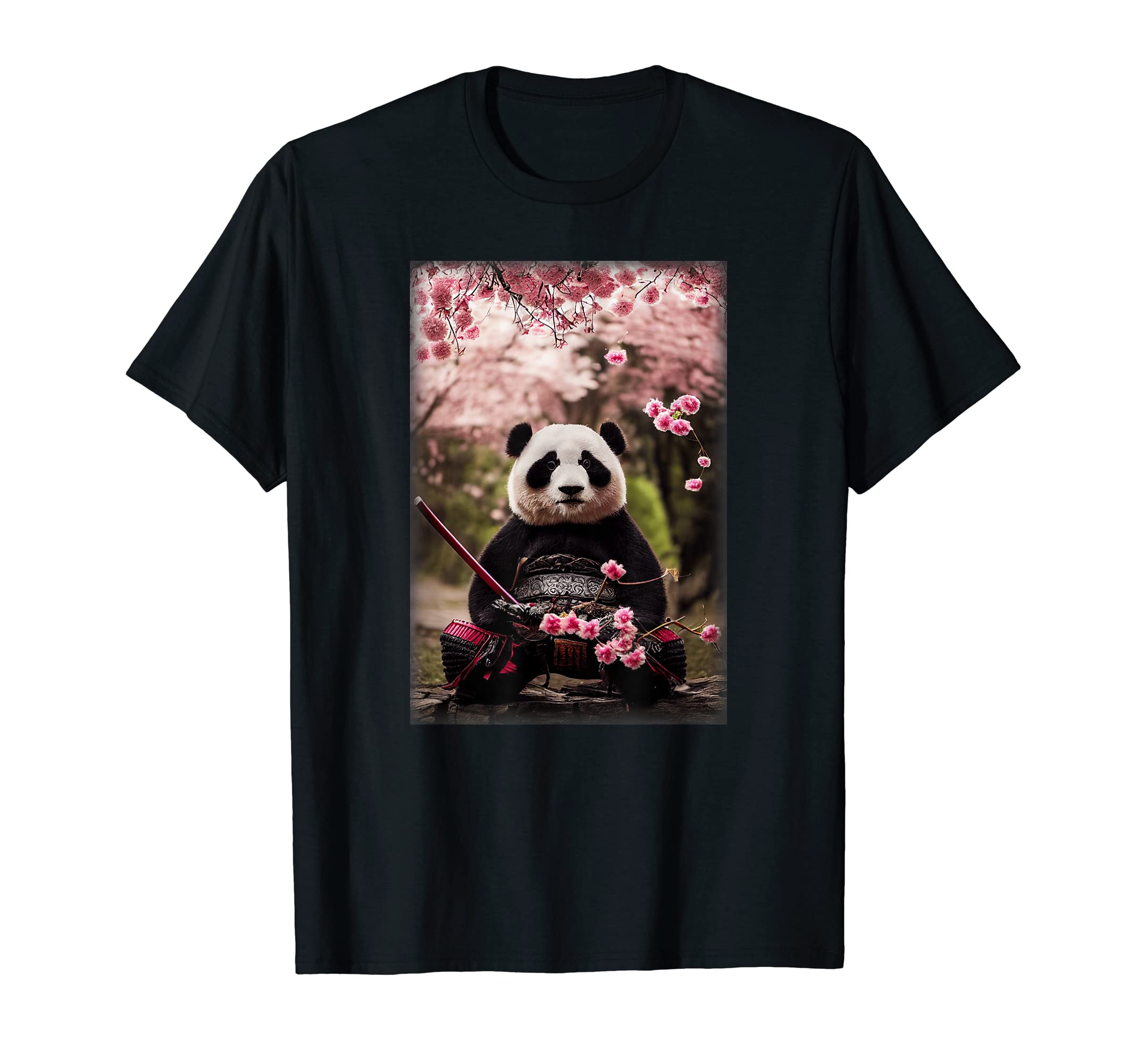 Samurai Warrior Cute Fierce Plush Panda Teddy Samurai Armor T-Shirt