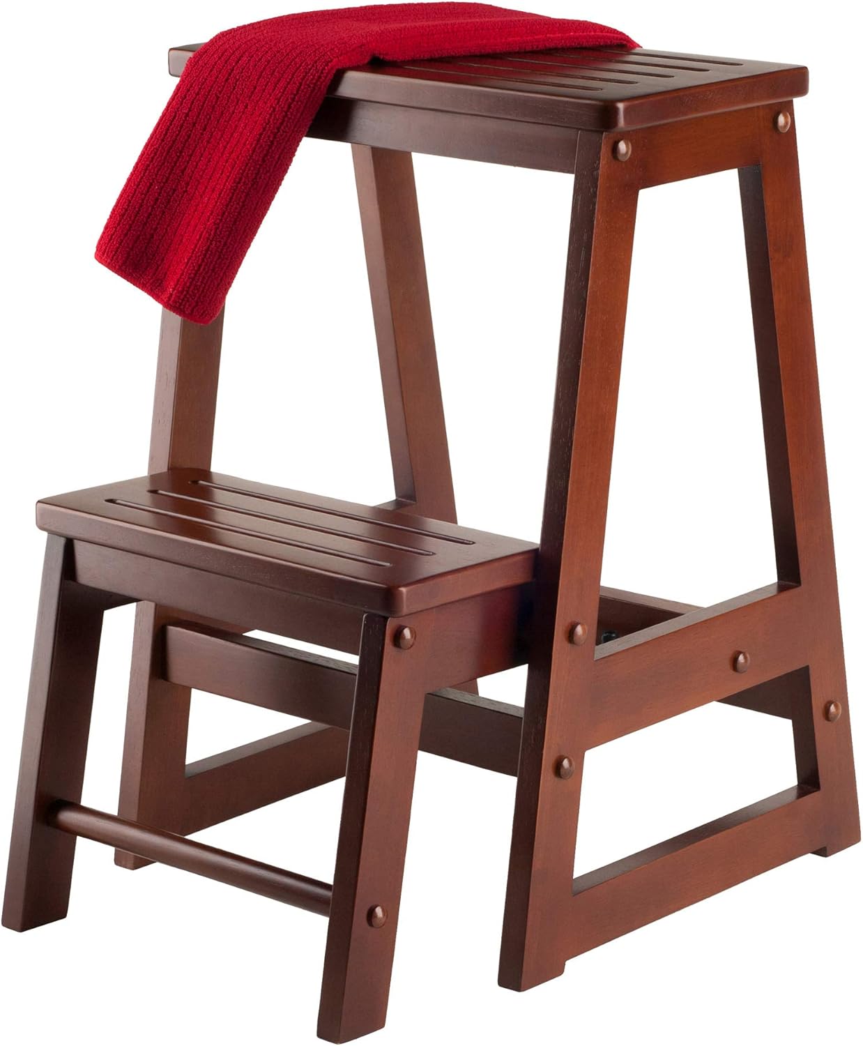 Wooden Foldable Step Stool - 21.5" - Brown
