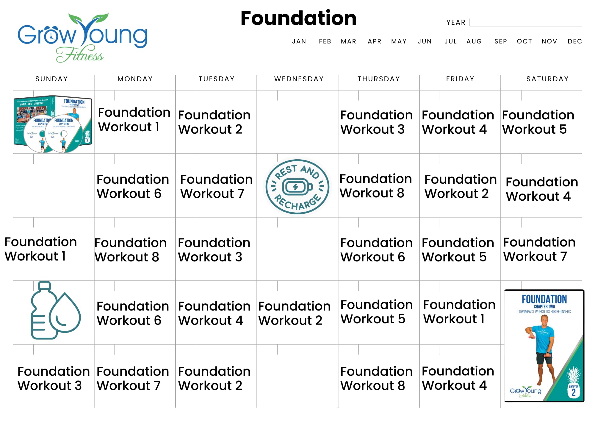 Grow Young Fitness Rozdział drugi Ćwiczenia podstawowe dla seniorów - treningi o niskim wpływie dla początkujących - proste bezpieczne skuteczne powrót do podstawowych ćwiczeń DVD dla osób starszych