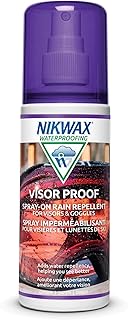 Nikwax Visor Proof Spray-On Waterproofing, Adds Water Repellency and Enhances Clear Vision on Motorcycle Visors and Ski Goggles