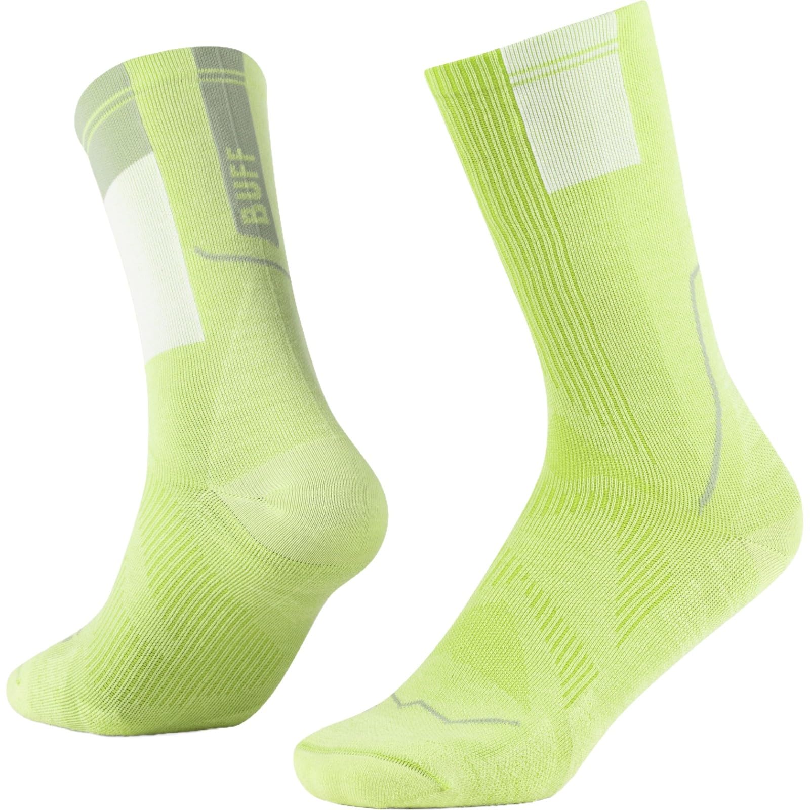 Buff| Socks Coolnet Crew Cool, Odor Control, Breathable, Comfort, Sports, Compression Man Women M Lime