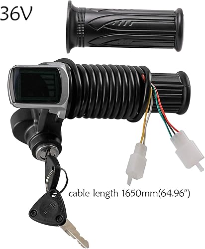 Miniatura 4 de Vespa eléctrica de la bici del indicador E del poder de la cerradura de llave de los apretones del acelerador de la