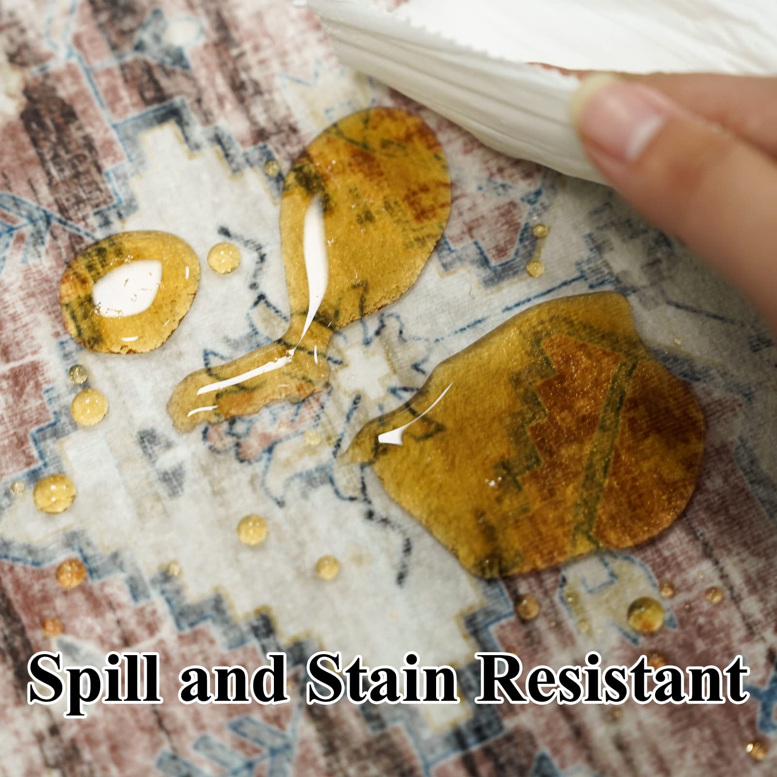 RUUGME Washable Runner Rug 2'6x12 - Vintage Kitchen Area Rug Stain Resistant Rugs for Living Room Bedroom Laundry Room Mat Distressed Rug Hallway Floor Carpet Runner for Bathroom