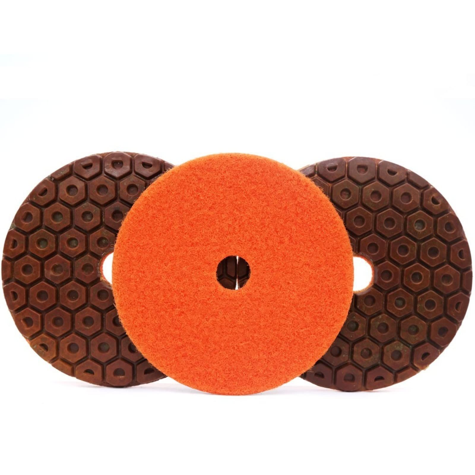 Diamant-Polierpads zum Schleifen, 3 STÜCKE 4 zoll Diamant Metall Polieren Pads Kupfer Bond Schleifen Rad Boden Schleifen Disc for Beton Granit Marmor Stein Grit(200)