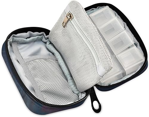 Vista 156 de Organizador diario de camuflaje para medicina vitamínica, organizador de píldoras de viaje, contenedor de medicina diaria, bolsa de pastillero