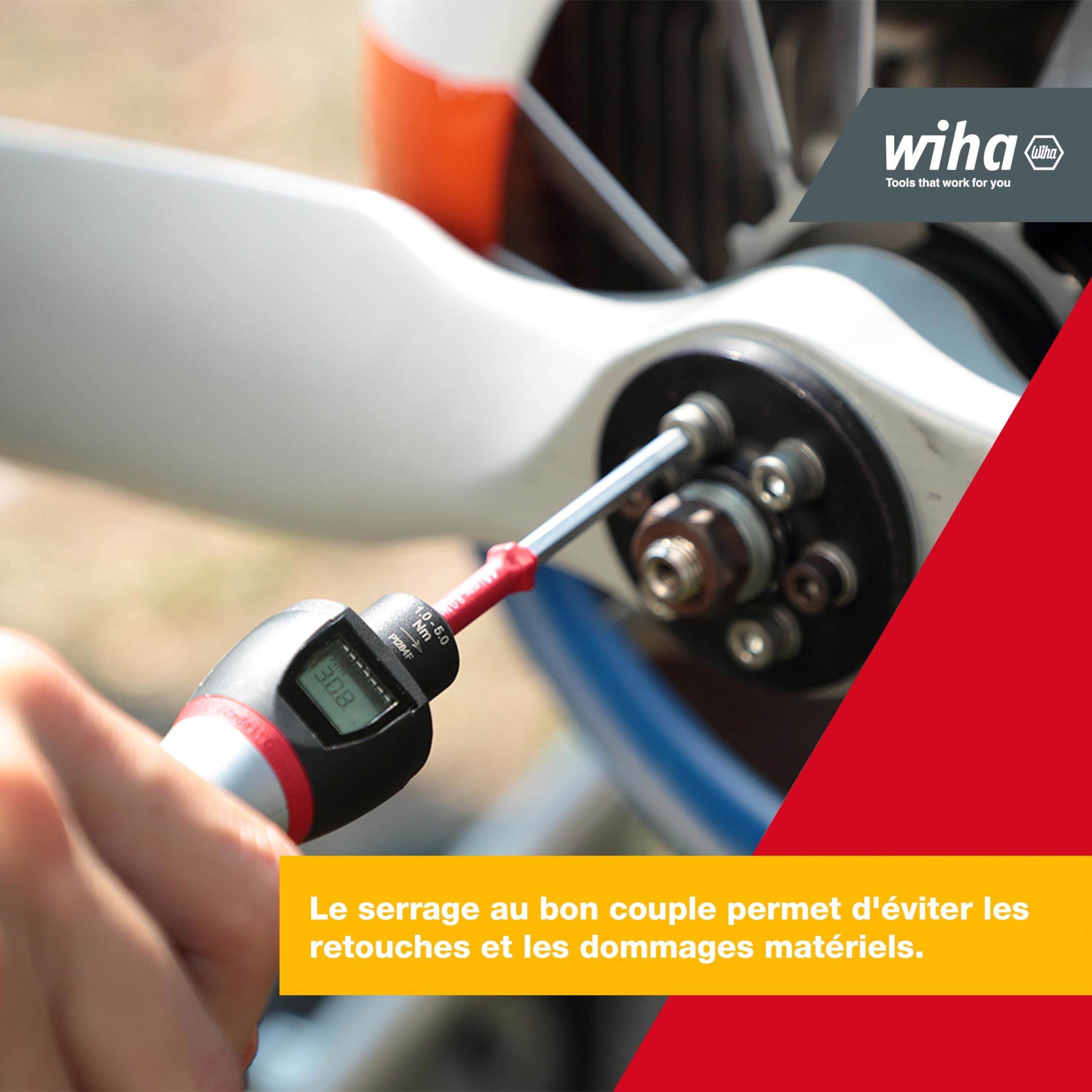 Wiha 2835 Tournevis dynamométrique avec Ecran digital 40 à 150 Nm