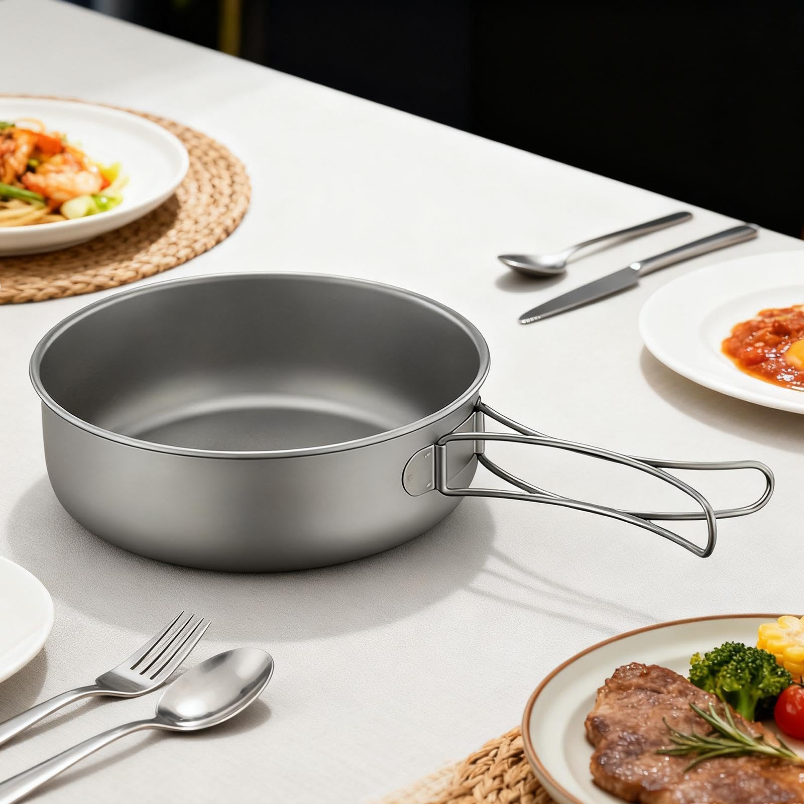 Generico Camping Skillet Titanium - No Stick Portable Frying Pan