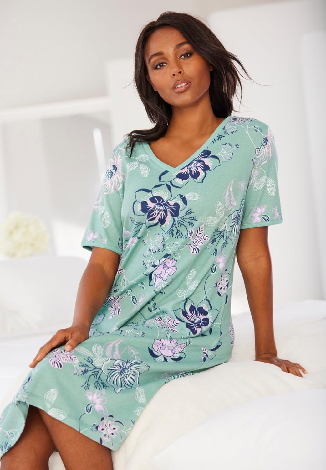 Dreams & Co. Plus Size Short T-Shirt Lounger
