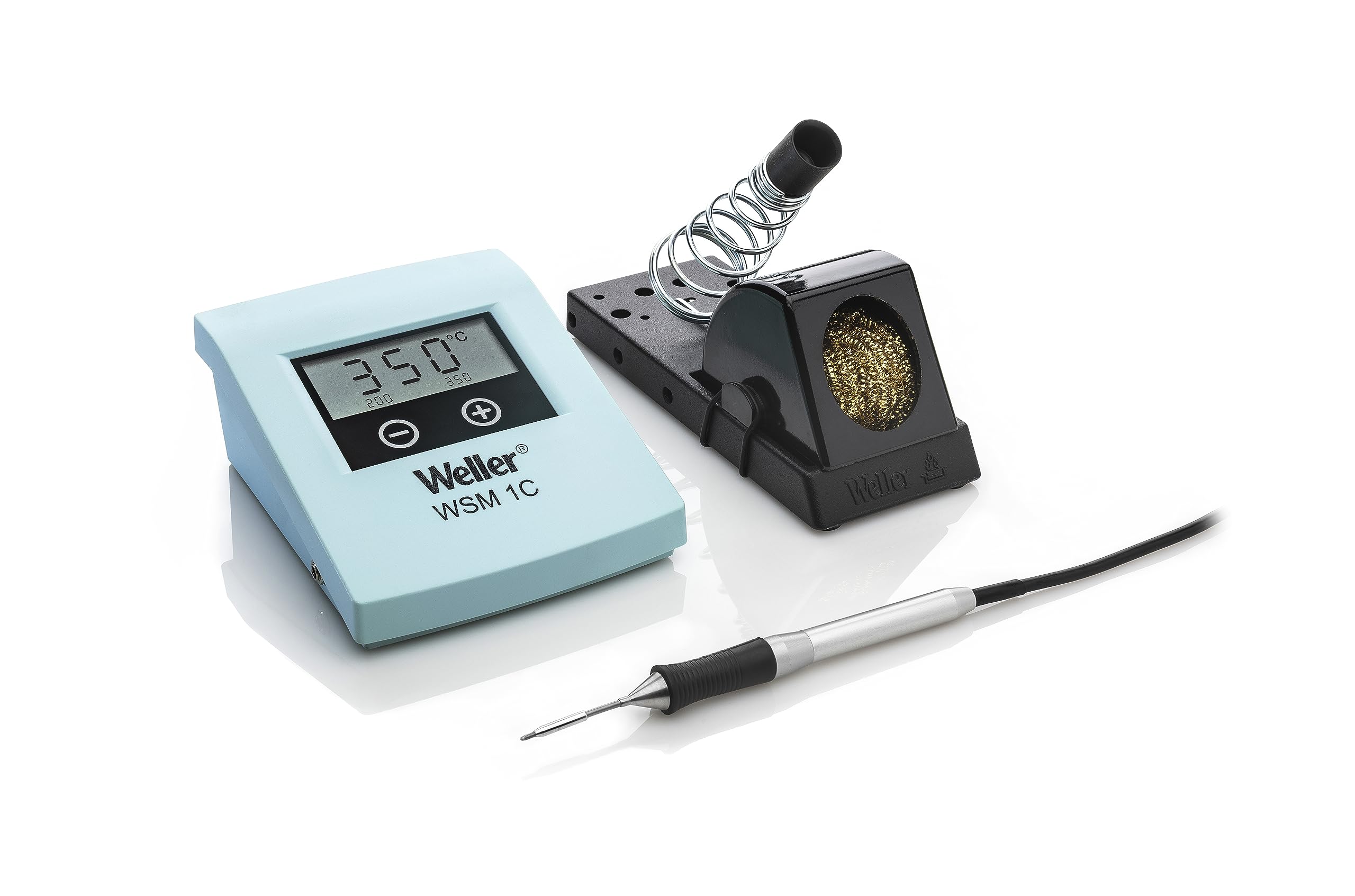 Weller T0053293399N WSM 1C Akku-Lötstation mit Mikro-Lötkolben WMRP und Lötspitze RT 3, Meißelform 1,3 mm