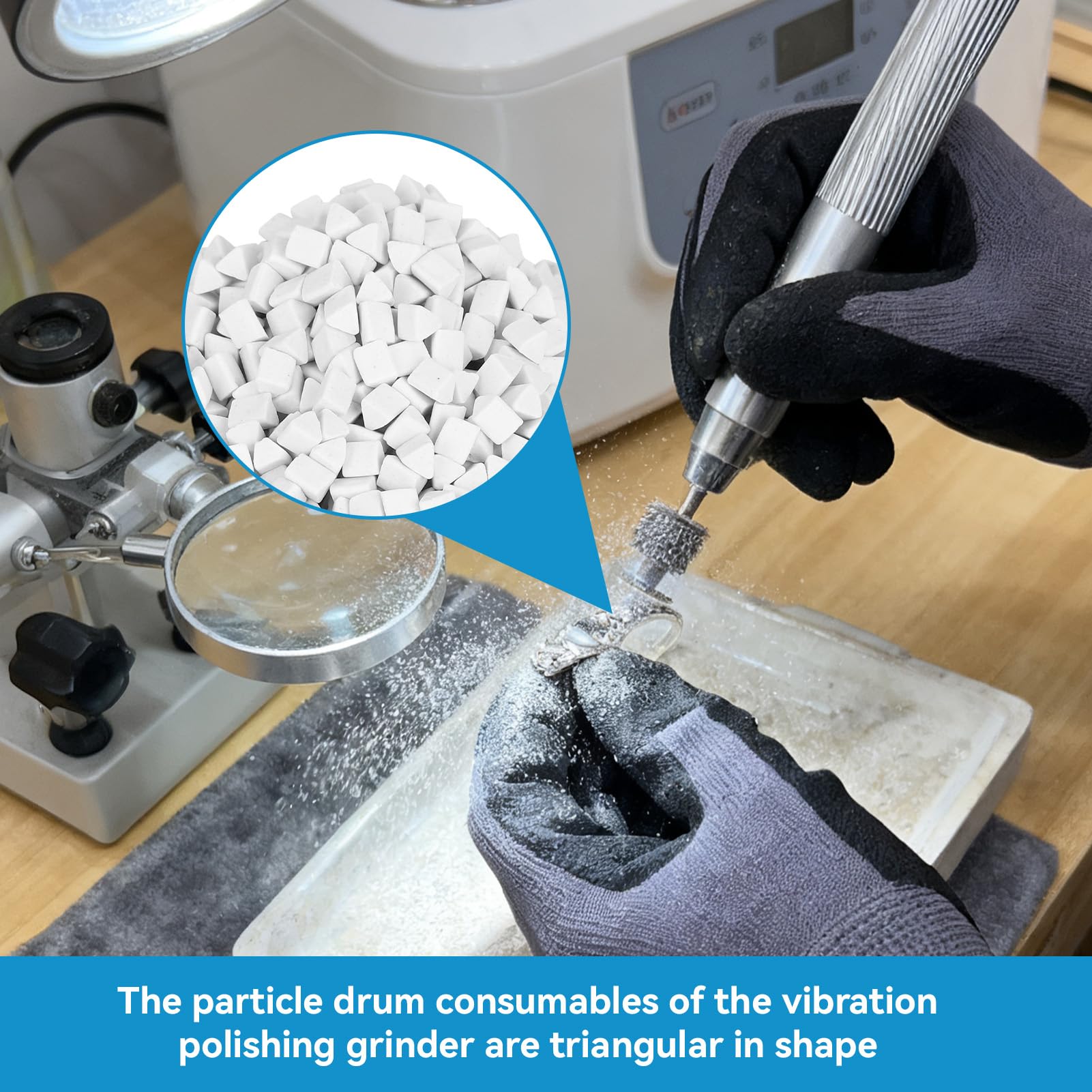 Média en céramique pour culbutage de roche, matériau de remplissage en céramique pour culbutage de roche, matériau abrasif de polissage triangulaire, support de polissage de roche