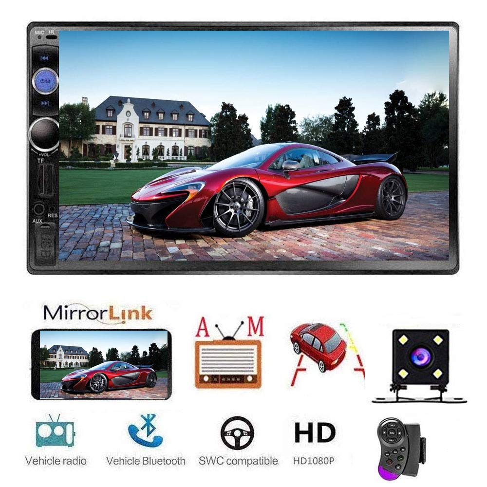 Buy Double Din Car Stereo Receiver, 7 Inch Car Radio Head Unit, Support