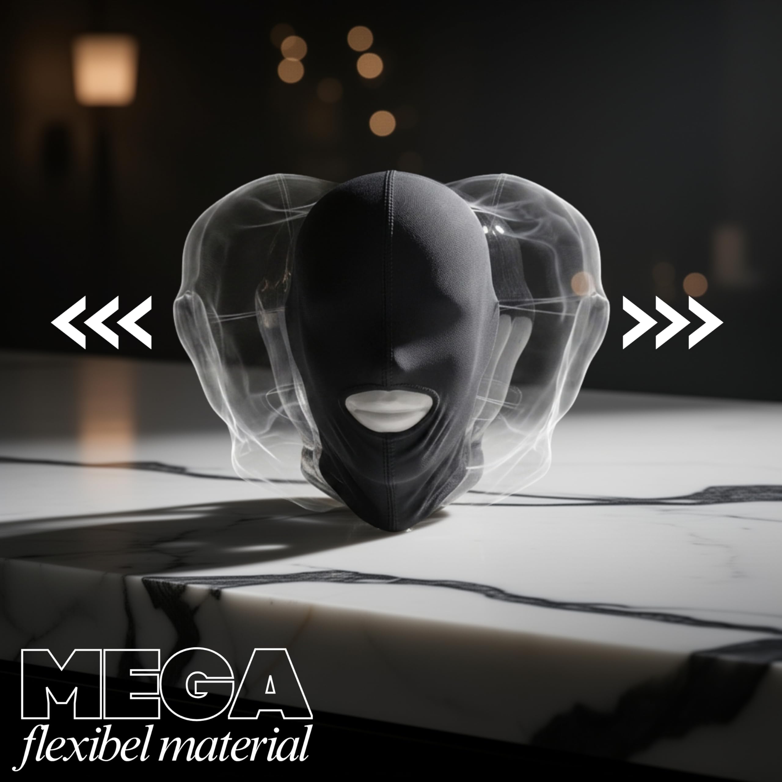 Maschera BDSM da uomo e donna per piaceri estremi Maschera per la testa di dimensioni universali per uomini, donne e coppie Maschera per bondage fetish per giocattoli sessuali schiavi B23-5
