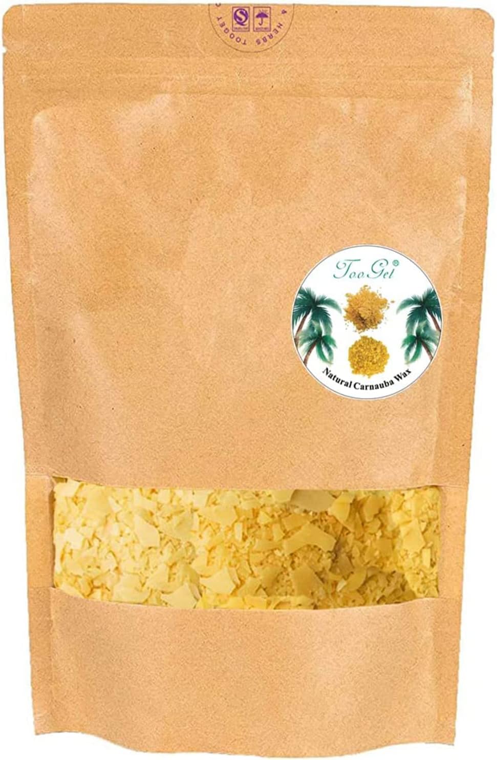 TooGet Carnauba Wax Flakes, Natural Multipurpose Wax Bulk for Craft DIY, Candle Making, Wood Polishing - 16 OZ