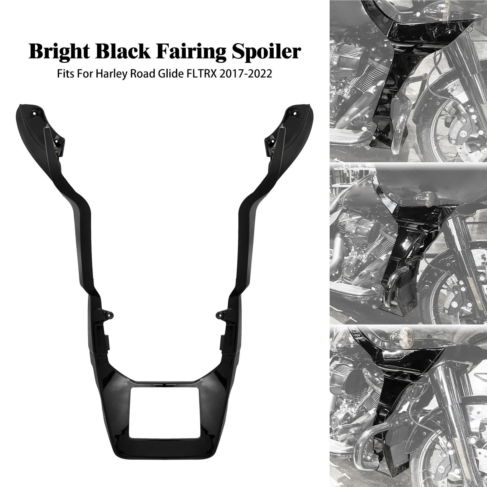 Dekoracja motocykl Front Lip Splitter Pasuje do Harley Touring CVO Road Glide Special FLTRU FLTRK FLTRX FLTRXS 2017-2024 Motocykl Owiewka Spojlery Pokrywa(Fairings Spoilers A)