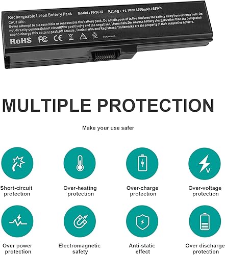 Miniatura 4 de Fancy Buying PABAS228 - Batería para portátil Toshiba Satellite T100 Serie T110 Satélite T110-00D Satélite T110-107 Satélite T110-10J Satélite