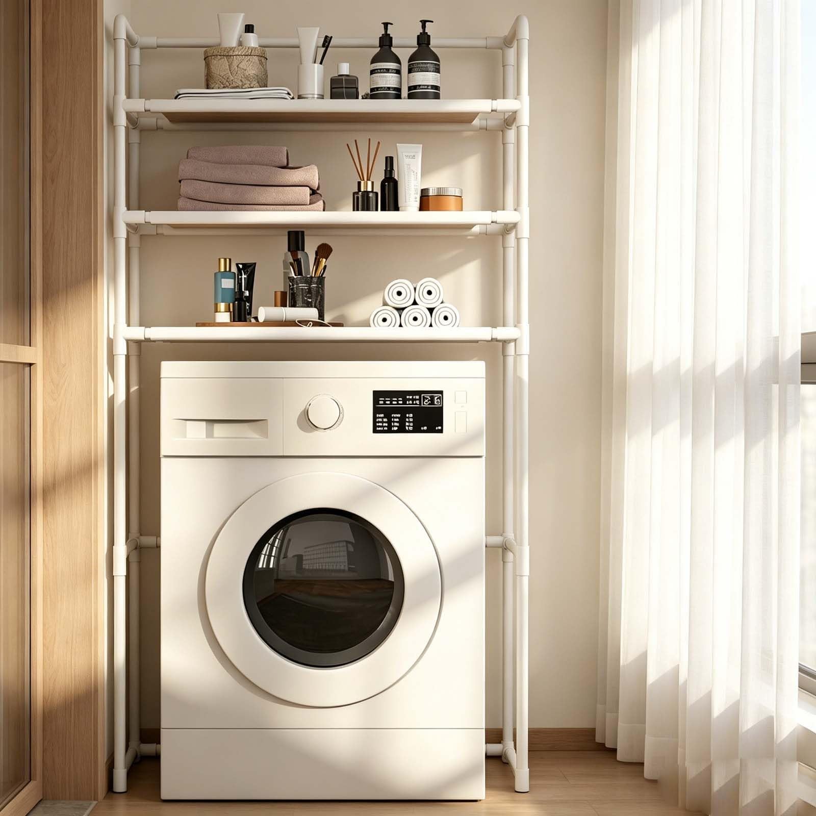 Freestanding Over The Washer Organizer Shelf,washer and dryer shelves