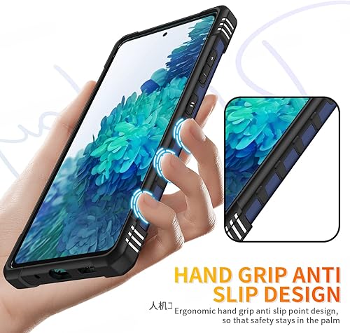 Miniatura 3 de Funda para Samsung Galaxy S20 FE (no compatible con Galaxy S20), con protector de pantalla de vidrio templado 2 unidades, grado militar doble a