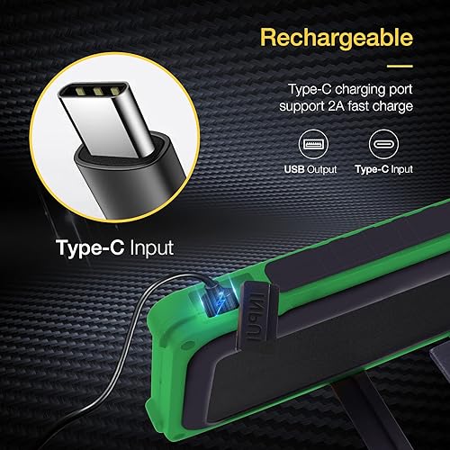 Miniatura 4 de WARSUN Luz de trabajo LED, luz de trabajo magnética portátil recargable, luces solares LED impermeables para acampar al aire libre, senderismo,