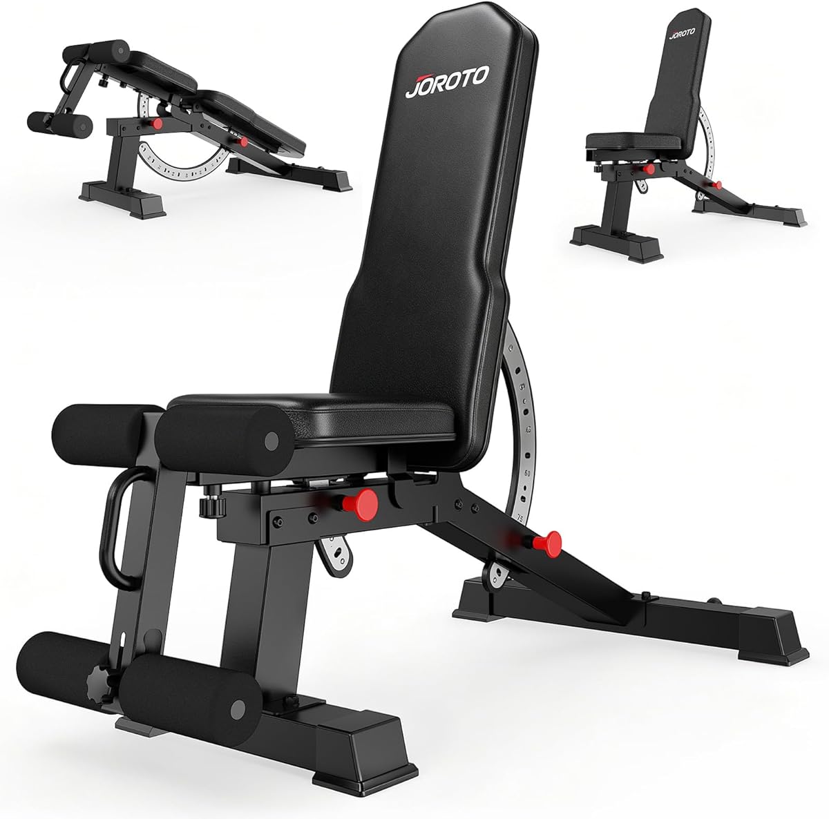 JOROTO Adjustable Weight Bench, 1700LBS Heavy Duty Bench Press, Workout Bench for Home Gym Strength Training, Incline/Flat/Decline Bench with 9+3 Adjustable Positions for Full Body Exercise